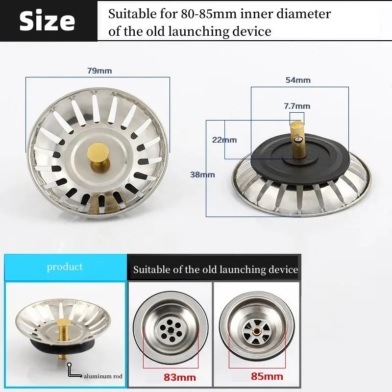 2pcs Kitchen Sink Strainer Stoppers and 1pc Sink Cleaning Cloth, Drain Plug, Sink Filter, Kitchen Floor Drain Tool Oasis Select