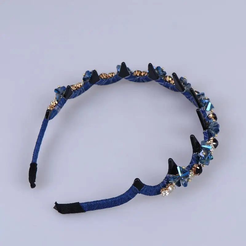 Korean Crystal Rhinestone Teeth Hair Hoop Non Slip Headband Luxury Fashion Shiny Headband For Women Hair Accessories Gifts Oasis Select A3