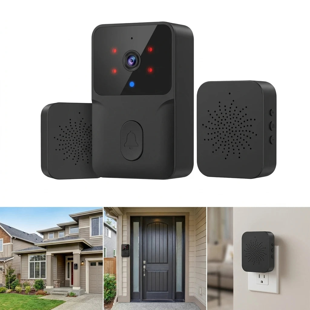 HD WiFi Video Doorbell Low Power Rechargeable Night Vision Smart Security Door Bell 1‑to‑1 Home Intercom Oasis Select