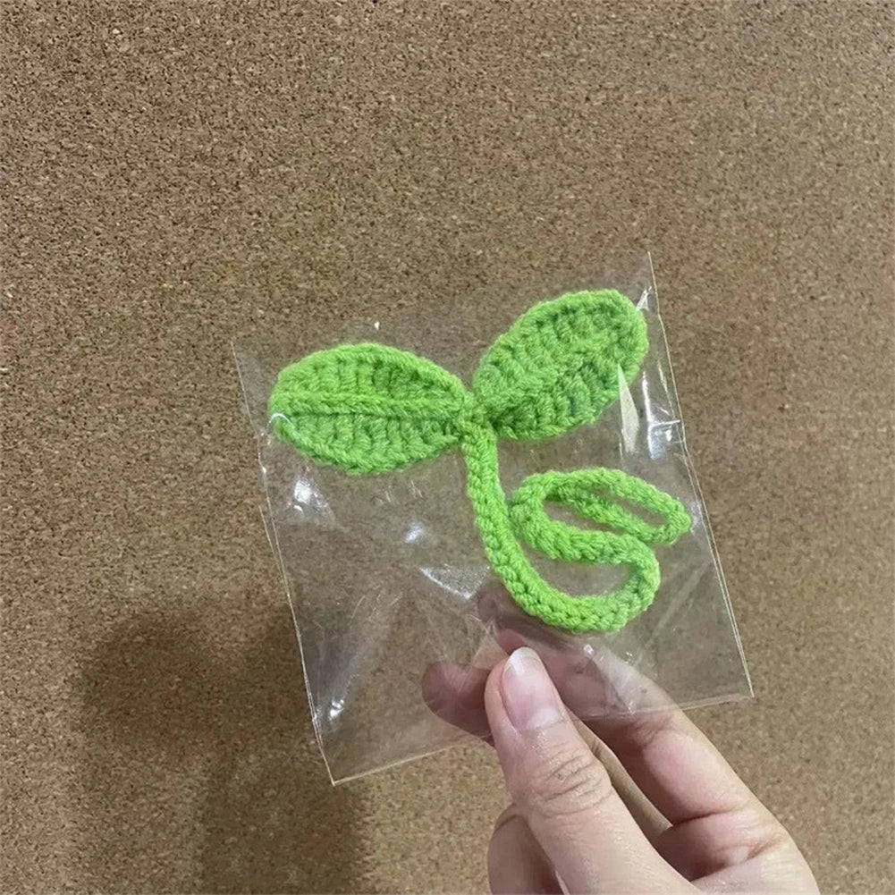 Hand-Crocheted Leaf Bookmark & Bag Charm | Yarn Accessory