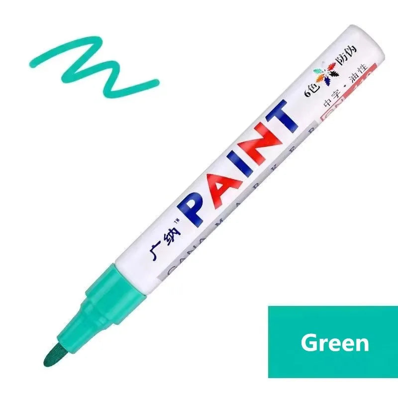 1pcs Permanent Waterproof Paint Marker Pen Car Tyre Rubber Tread Graffiti Artist Paintbrush School Office Supply Stationery Oasis Select Green