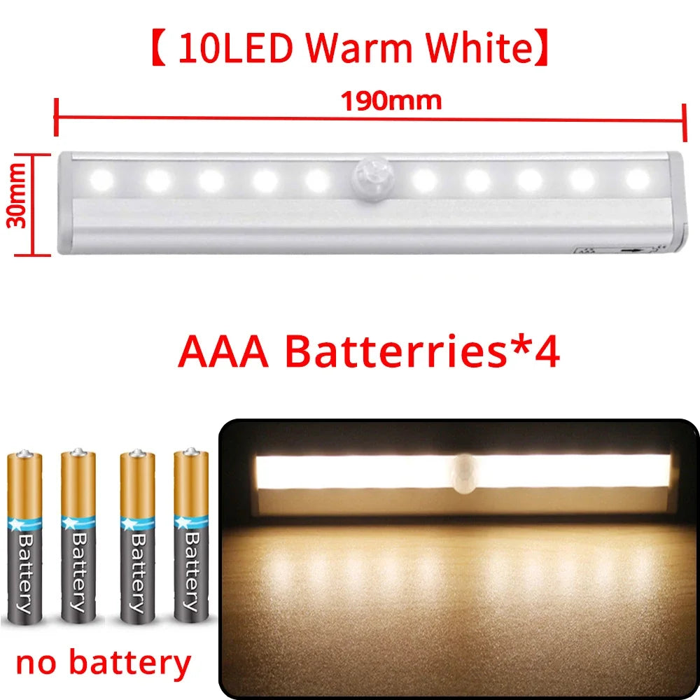 PIR Motion Sensor Cabinet Light – 6 or 10 LED Night Light