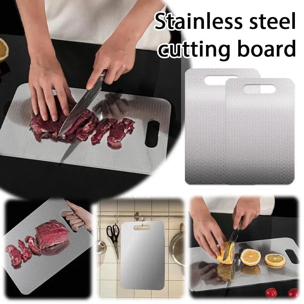 NEW Honeycomb Pattern Stainless Steel Cutting Board, Anti-Slip & Anti-Bacterial Double-Sided for Meat, Veg, Fruit - Home Kitchen Oasis Select