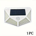 Solar Light Outdoor 100 LED Wall Lamp PIR Motion Sensor Lamp Waterproof Stairs Lights for Courtyard Garden Street Decoration Oasis Select 100LED White