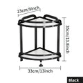 Kitchen Bathroom Shelf Countertop Corner Triangle Seasoning Rack Corner Corner Storage Rack Oasis Select black