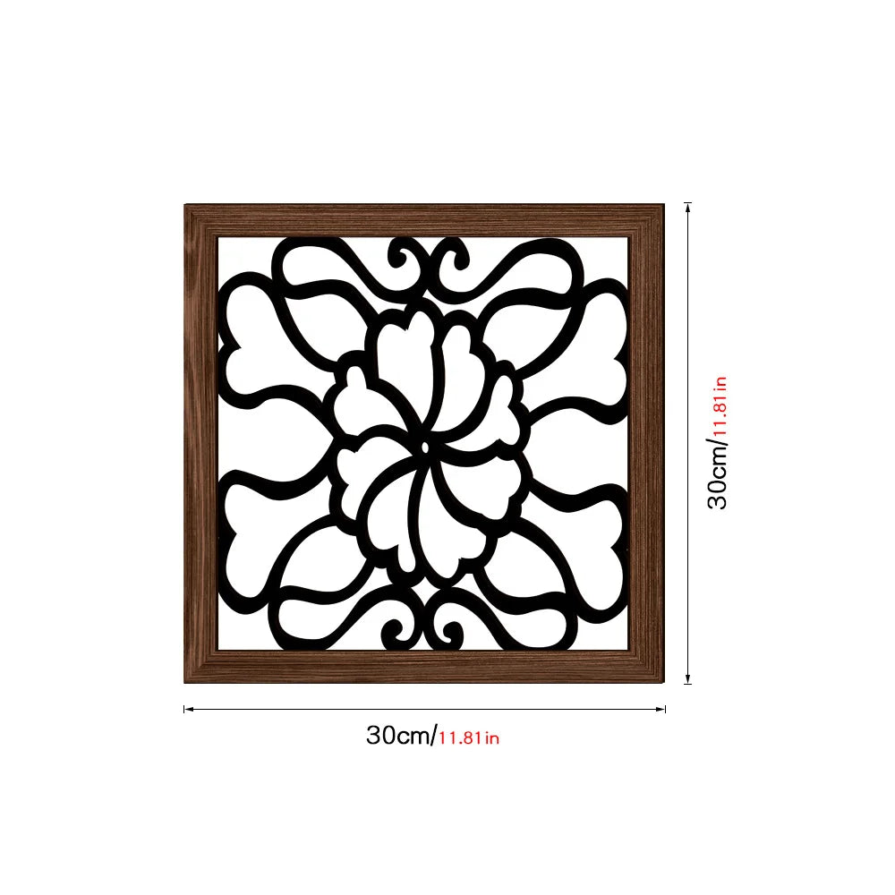 Wooden hollowed out UV printed wood grain home wall decoration can be pasted with living room and bedroom murals room decor Oasis Select MZ434-A 30cm x 30cm