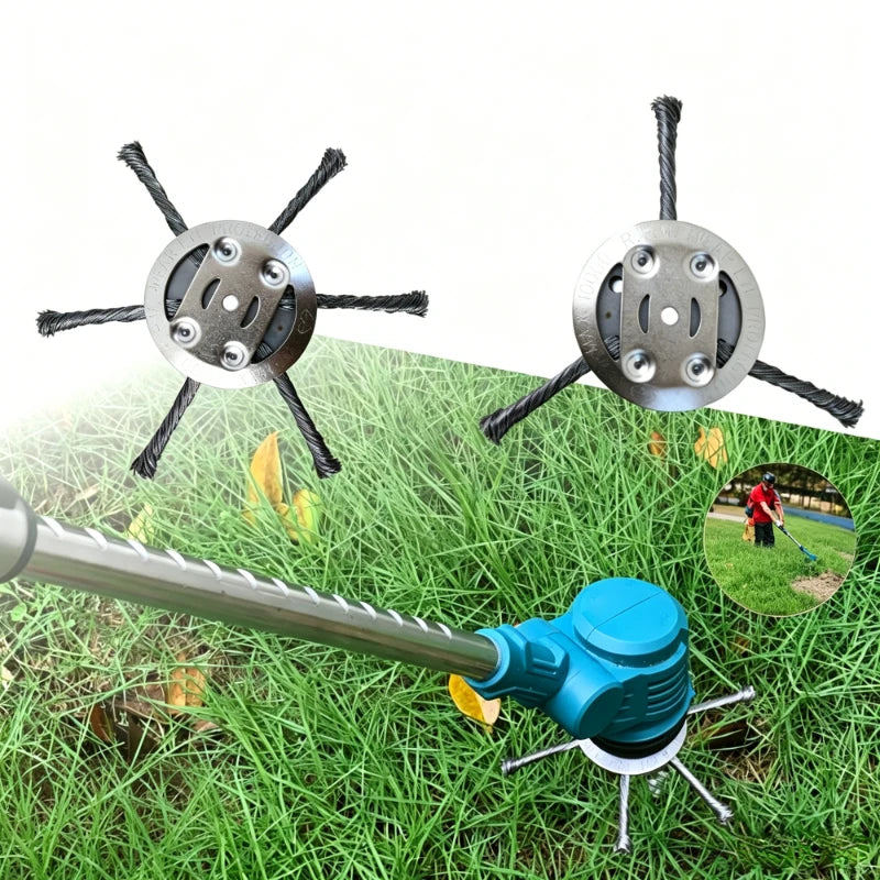Weed Brush Head Steel Wire Wheel Grass Trimmer Head Removal Moss Rust Lawn Mower Grass Brush Disc Weed Brush Trimmer Heads Oasis Select