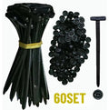 Universal Nylon Cable Tie Buckle Auto Fastener Screw Replacement Clip Car Fender Trunk Engine Guard Panel Wire Management Secure Oasis Select 60SET
