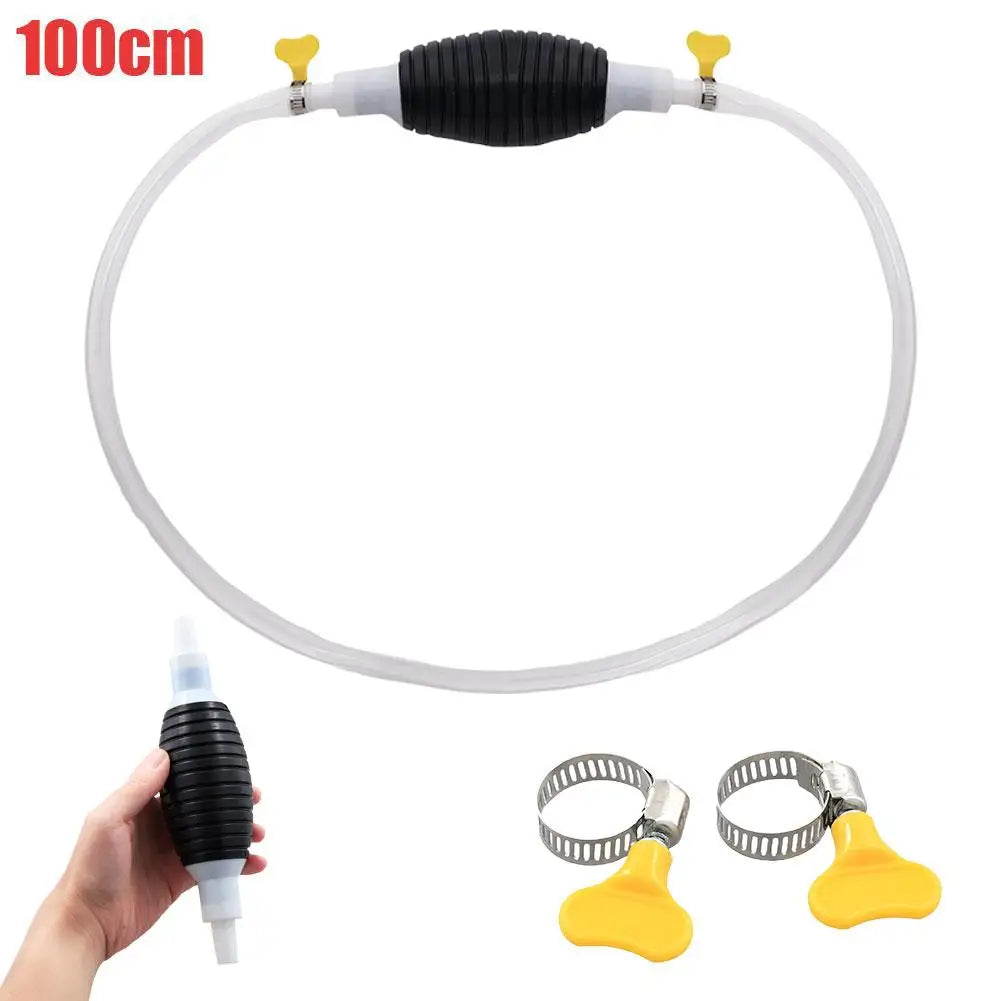 Manual Siphon Pump Portable Oil Extractor Gasoline Diesel Suction Hose Multifunctional Liquid Vacuum Cleaner Liquid Transfer Oasis Select 1 meters