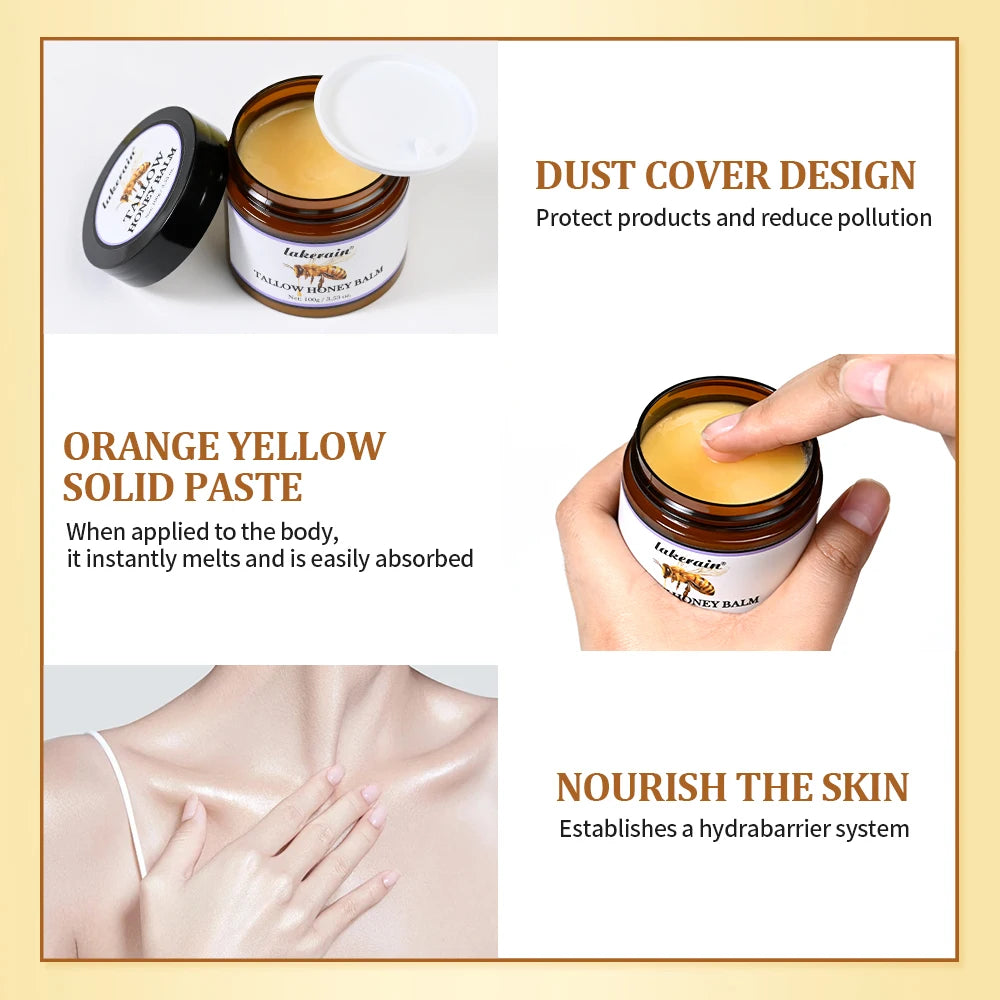 Tallow Honey Balm Long-lasting Moisturizing Skincare Beef Tallow Face Cream Nourishing Body Lotion Face Cream Care Cosmetics Oasis Select