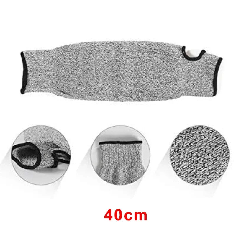 Breathable Cut Level 5 Arm Sleeves HPPE Fiber Anti-Puncture Bracers Heat Resistant for Construction Protective Gear Set Oasis Select 1PC 40cm
