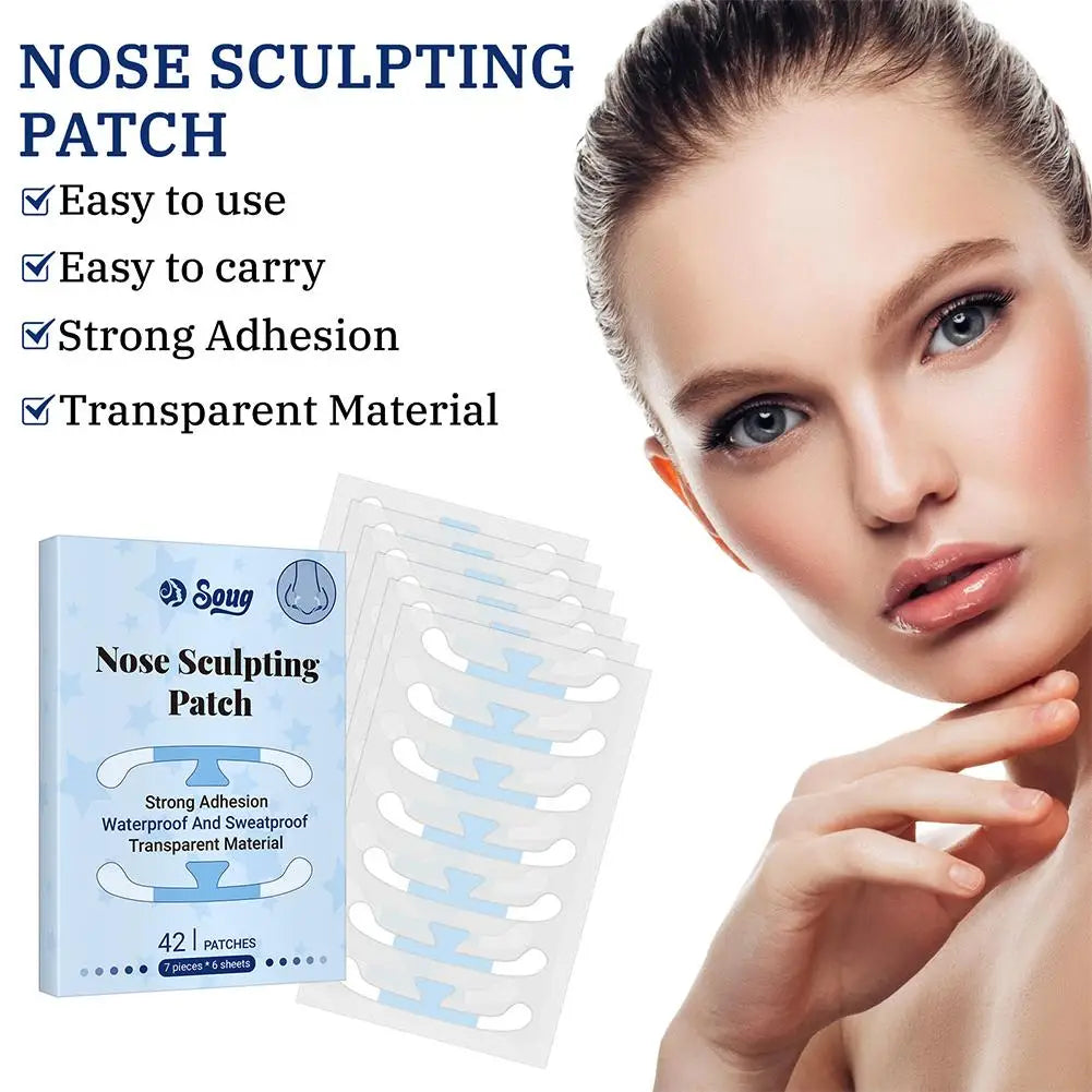 42PCs Shrinking Nose Wing Stickers Invisible Nose Shrink Patch For Cosplay Special Nose Shrink Beauty Strips Nose Shaper Lifting Oasis Select