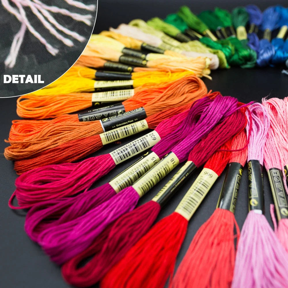 100/200/447pcs Mix Colors Embroidery Thread Cotton Sewing Skeins Craft Cross Stitch Floss Kit Line DIY Tools Make Bracelets Oasis Select