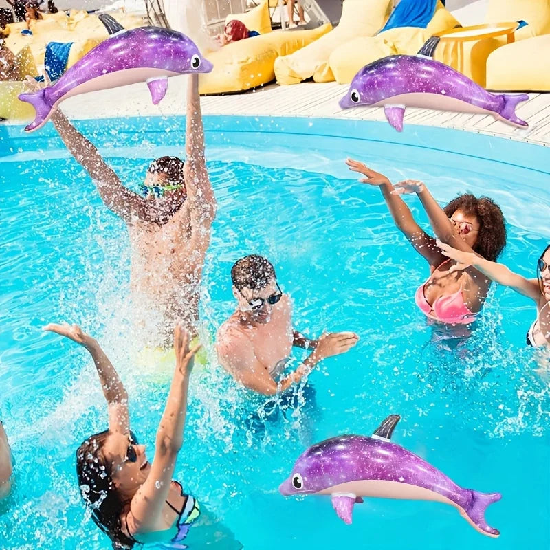Colorful Inflatable Dolphins, Water Party Toys Dolphins, Suitable for Summer Pool, Beach Splashing Toys Pool Party Balloon Toys Oasis Select