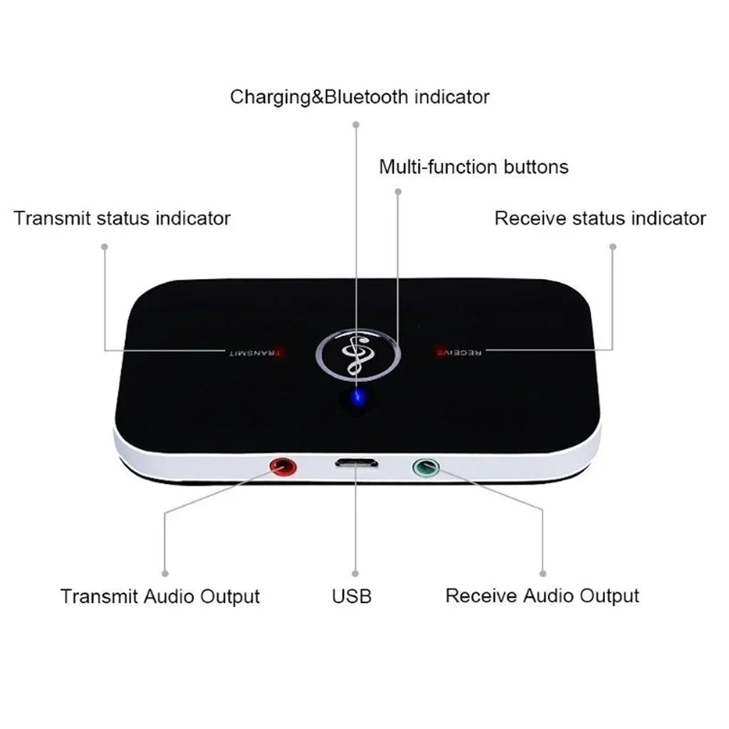 Bluetooth 5.0 Audio Receiver Transmitter 300Mah Battery 3.5mm AUX Jack Stereo Music Wireless Adapters For TV Car PC Headphone Oasis Select