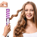 Anti-Scald Ceramic Curling Wand,Portable Curling Iron,Automatic Spiral Hair Curler for Women,Detangle Scald-Free Fast Heating Ro Oasis Select PURPLE US