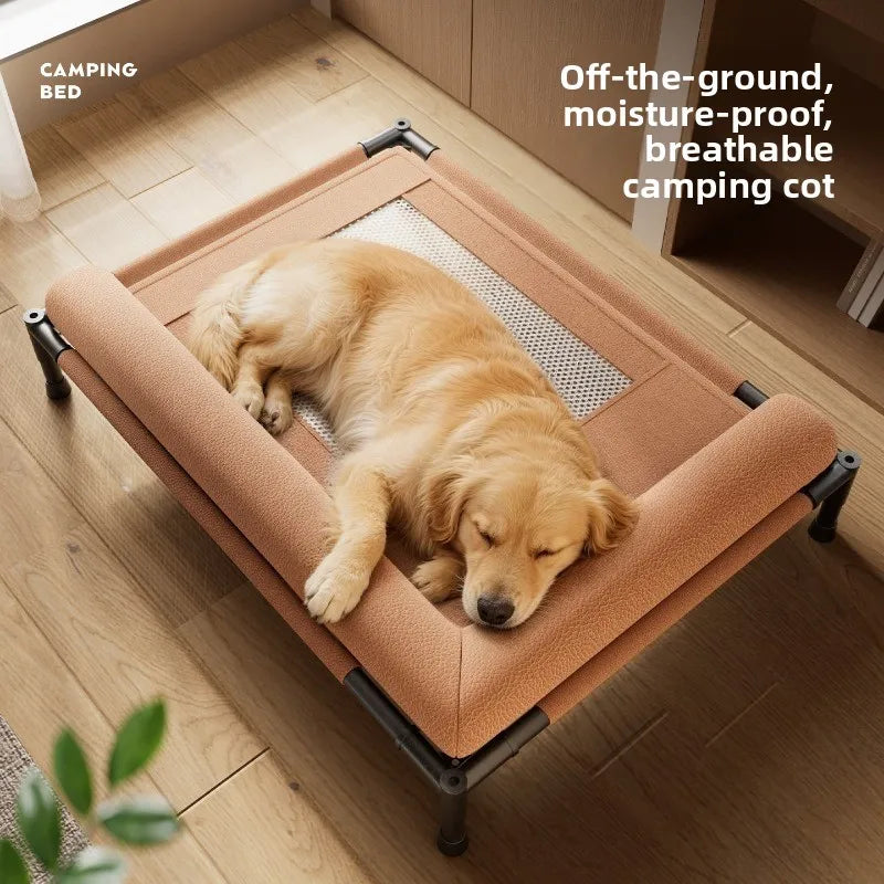 Easy Assembly Sturdy Frame Raised Mesh Medium Large Cat Dog Off-the-ground Pet Bed Removable Washable Moisture-proof Sofa Oasis Select