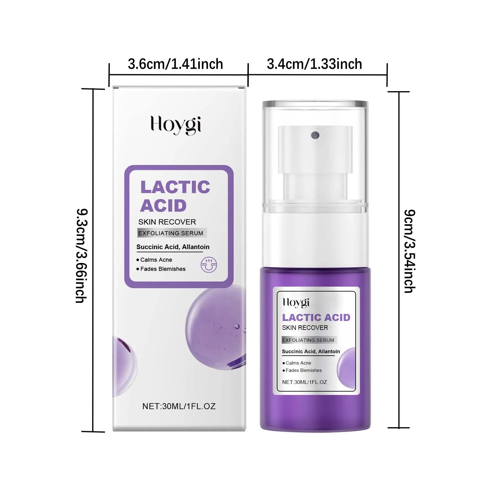 Hoygi Lactic Acid Exfoliating Serum – Acne & Pore Minimiser Exfoliating Face Serum Oasis Select