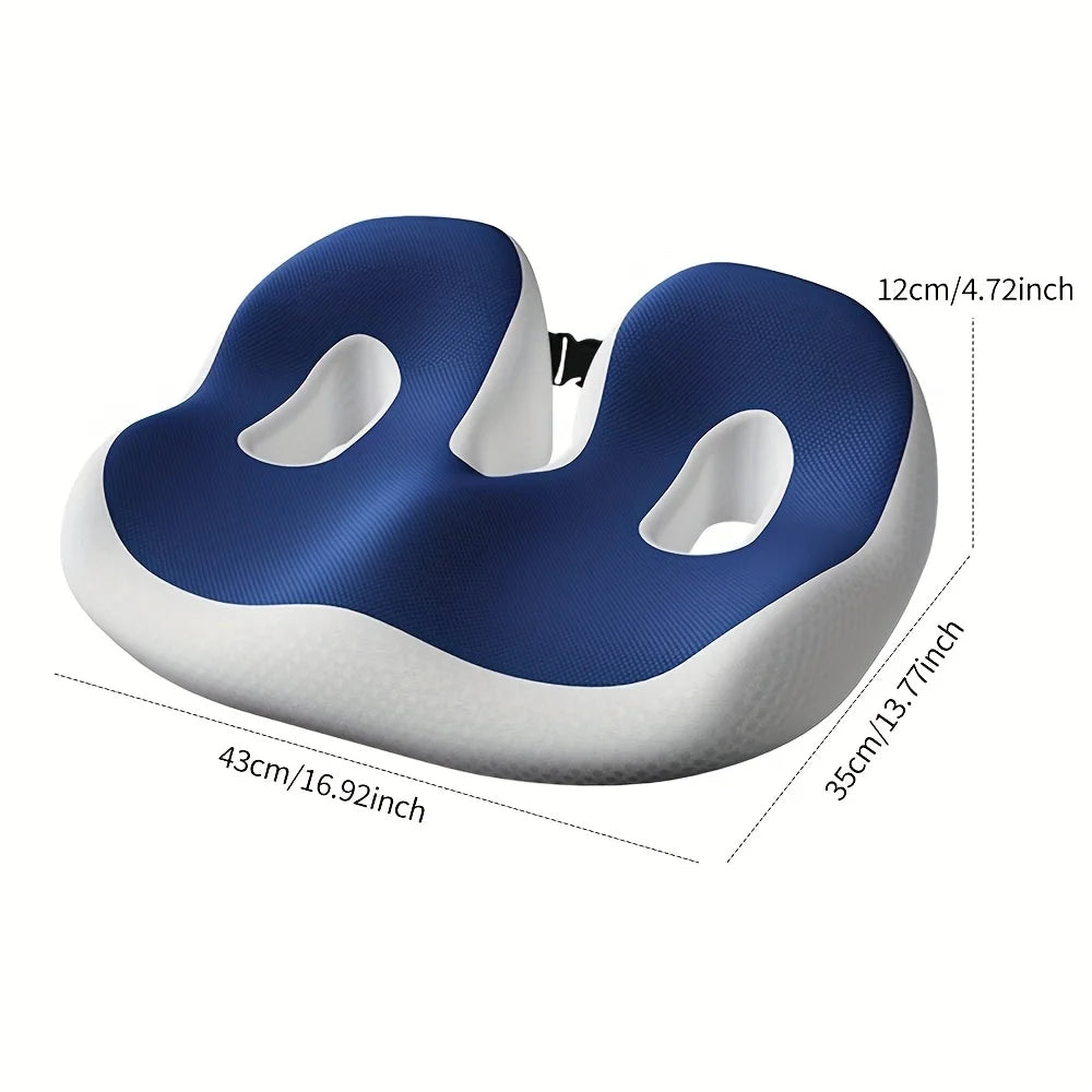 Memory Foam Soft Seat Cushions Comfortable Elastic Support Pillow Car Seat Cushion for Car Office Tea Table Chair Mat Oasis Select Navy Blue