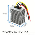 20V-90V to 12V 8A-15A automotive voltage regulator DC DC converter 24V36V48V60V72V to 12V Step Down Transformer Car Power Supply Oasis Select 20-96V to 12V 15A 17V(20V)-90v 12V