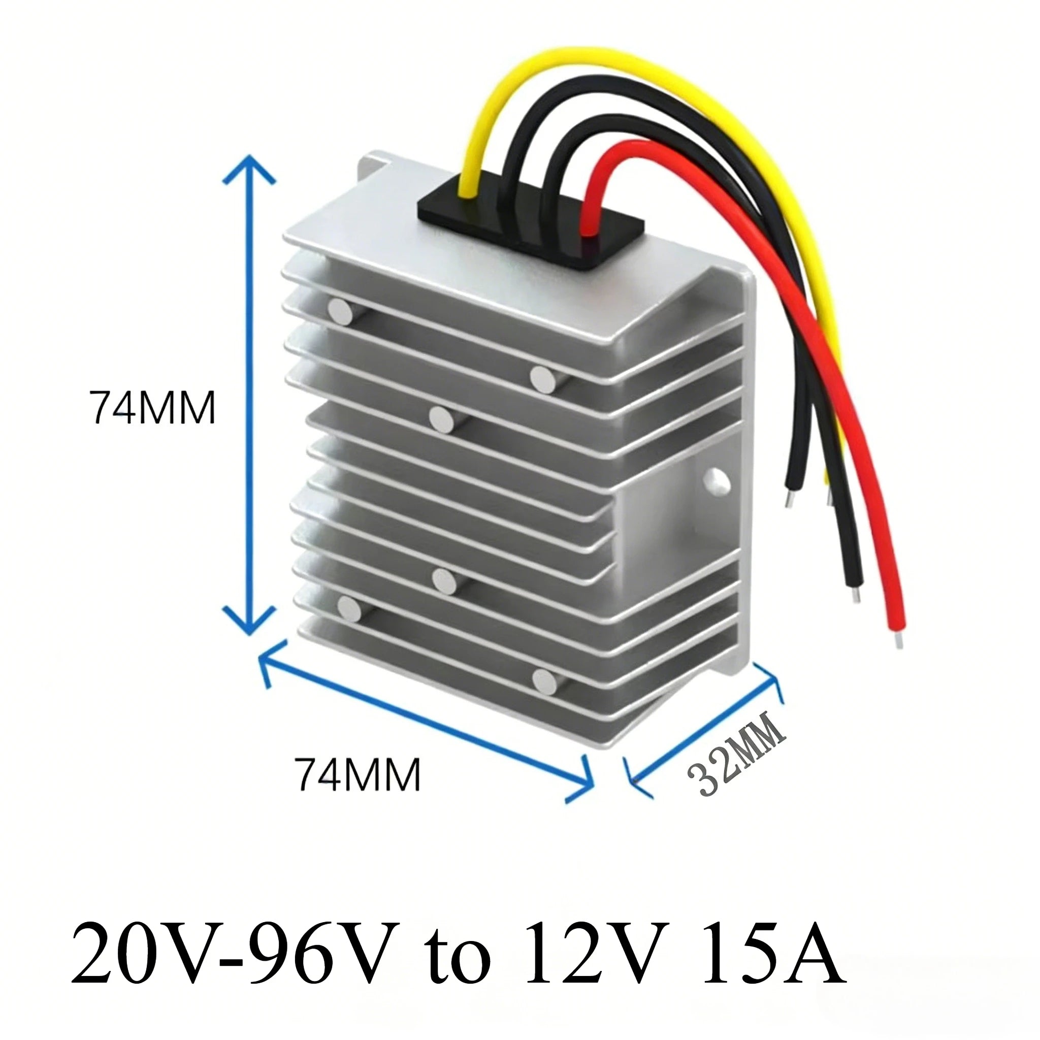 20V-90V to 12V 8A-15A automotive voltage regulator DC DC converter 24V36V48V60V72V to 12V Step Down Transformer Car Power Supply Oasis Select 20-96V to 12V 15A 17V(20V)-90v 12V