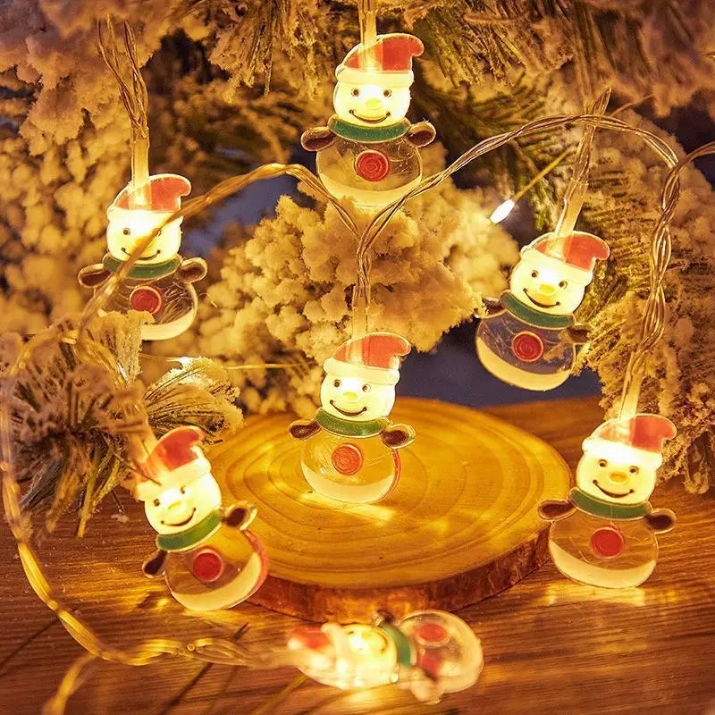 Christmas LED Color Light Strings Snowman Elders Christmas Tree Decorative Lights Scene Party Pendants Ambient Lights Oasis Select
