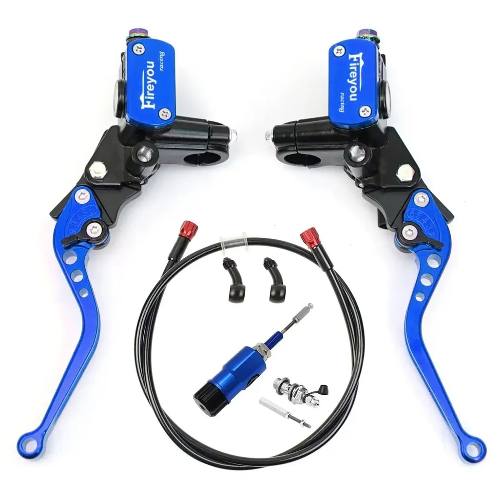 Motorcycle disc brake pump upper pump master cylinder modification accessories are universal Oasis Select Blue