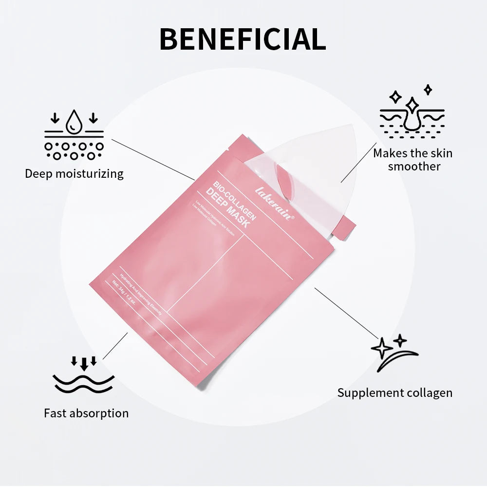 Lakerain Bio-Collagen Deep Overnight Face Mask – 4 Pack