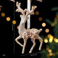 Christmas Sequins Ornament Elegant Snowflake Hanging Decor Dragonflies Tree Decoration Lightweight Champagne Gold Ornament Oasis Select Style 1