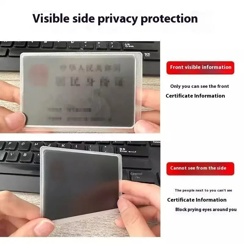 1Pcs Multipurpose Bank Card ID Card Privacy Protective Case Practical Personal Information Protectors PVC Anti Peeping Card Oasis Select