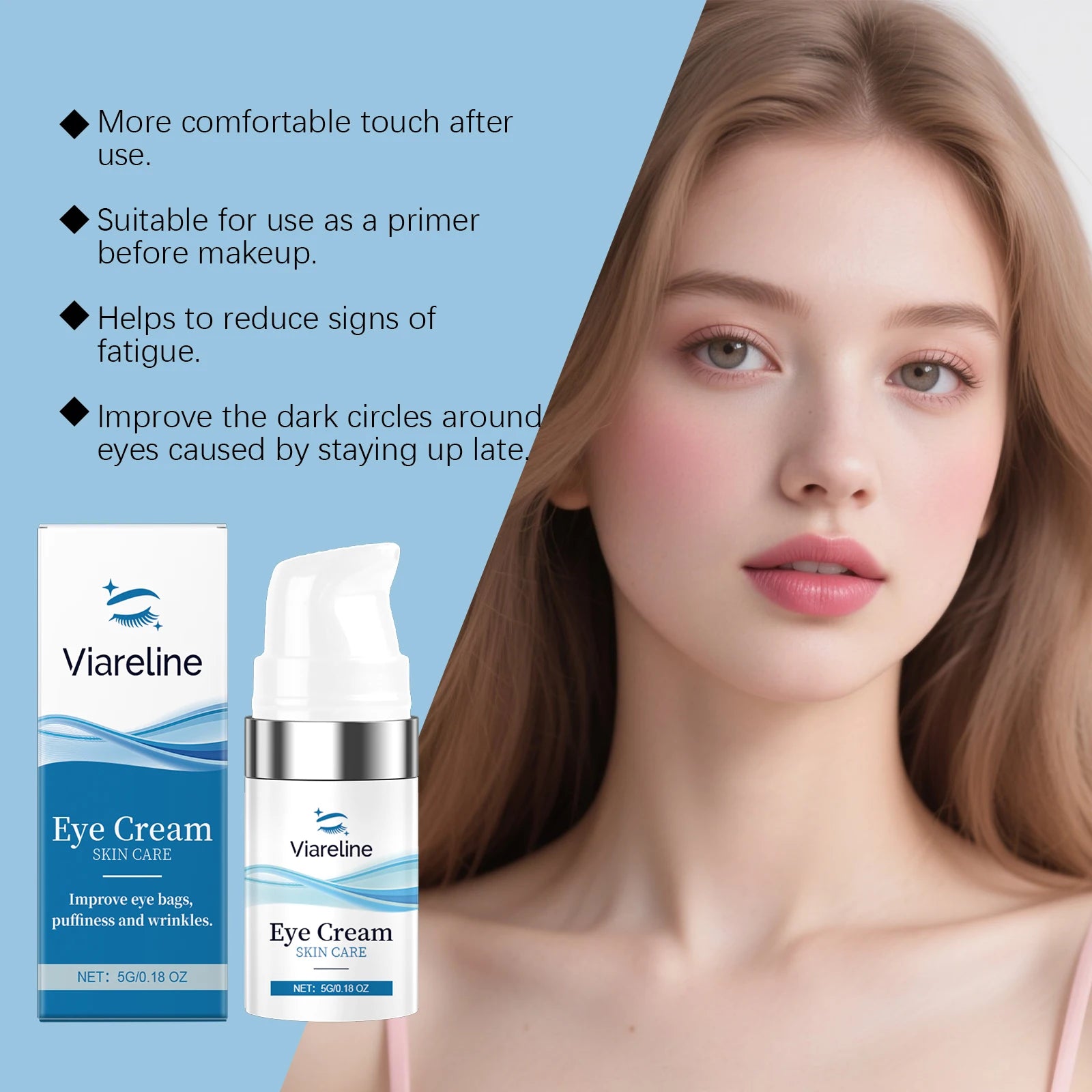 Firming Eye Serum for Improving Fine Lines, Reducing Dark Circles, and Alleviating Fatigue. Lightweight Cream Eye Cream. Oasis Select