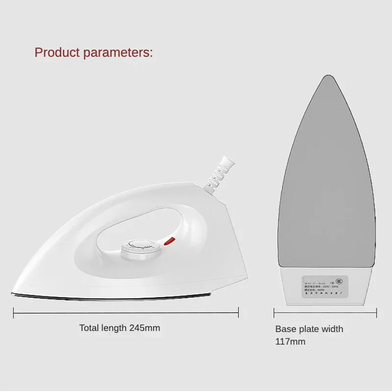 Electric Iron 1000W 5 Gear Adjustable Household Dry Ironing without Water Iron Hot Drilling Heat Transfer for Home Travel Oasis Select