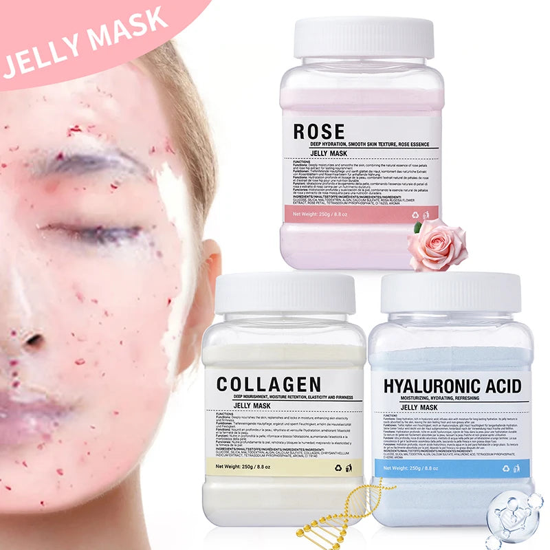 Rose Collagen Hyaluronic Acid Jelly Peel-Off Face Mask Powder Peel-Off Face Mask Oasis Select