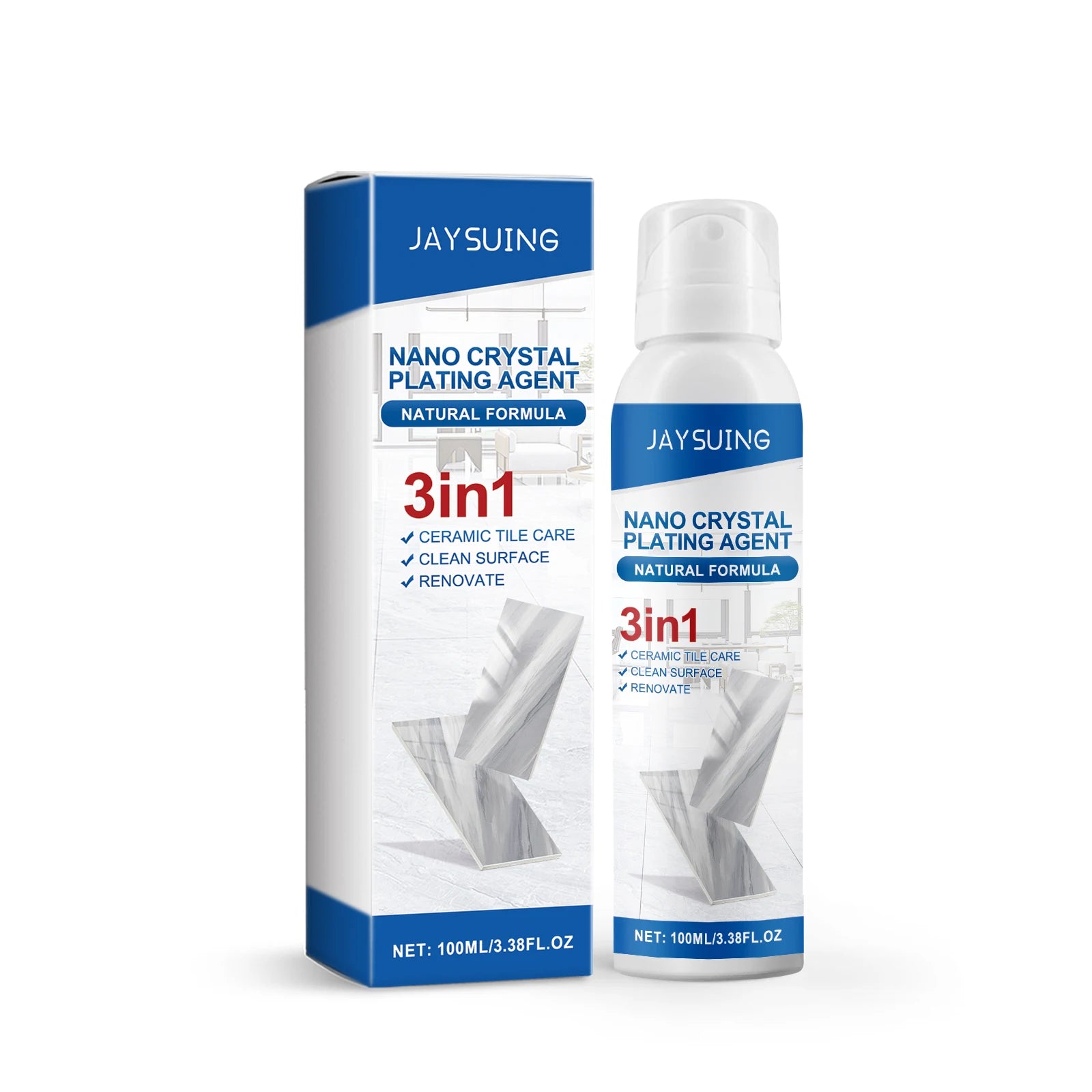 Jaysuing Stone Nano Crystal Plating Spray Ceramic Tile Stone Repair Scratch Bright New Crystal Plating Agent Spray Oasis Select 1pc