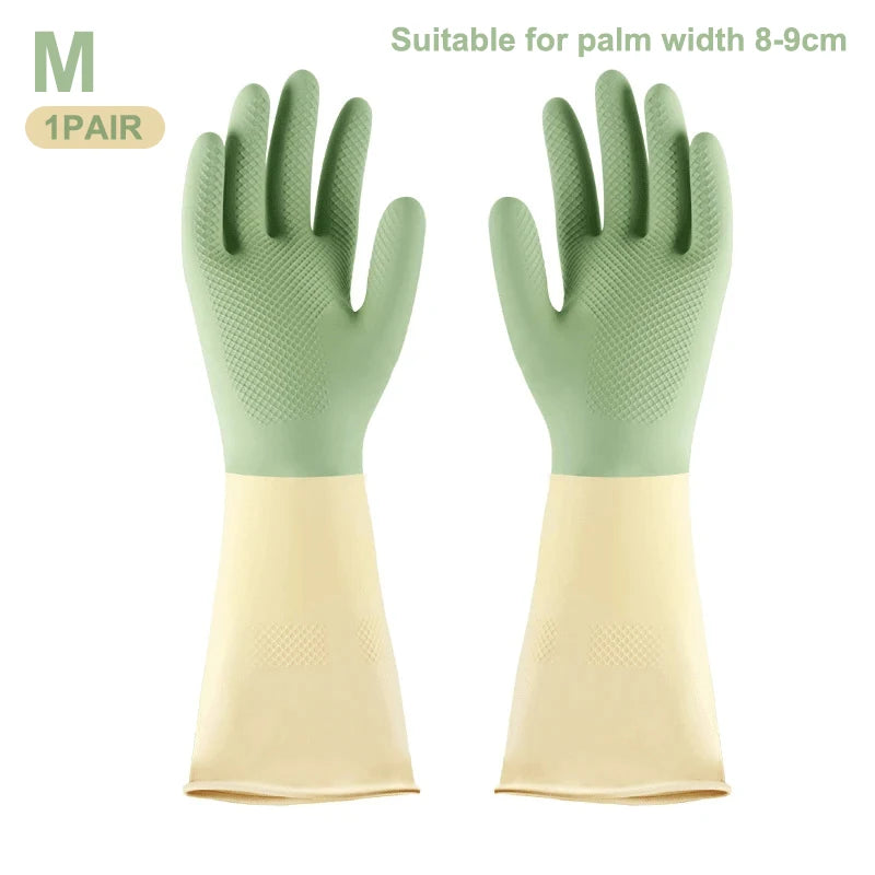 Thickened Kitchen Gloves, Dishwashing Gloves Wear-resistant, Suitable For Dishwashing, Cleaning And Household Rubber Gloves Oasis Select M