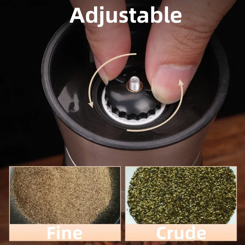 Black Pepper Grinder with Stainless Steel Mill Manual Spice Glass Salt and Pepper Grinder Machine for Household Powder Machine Oasis Select
