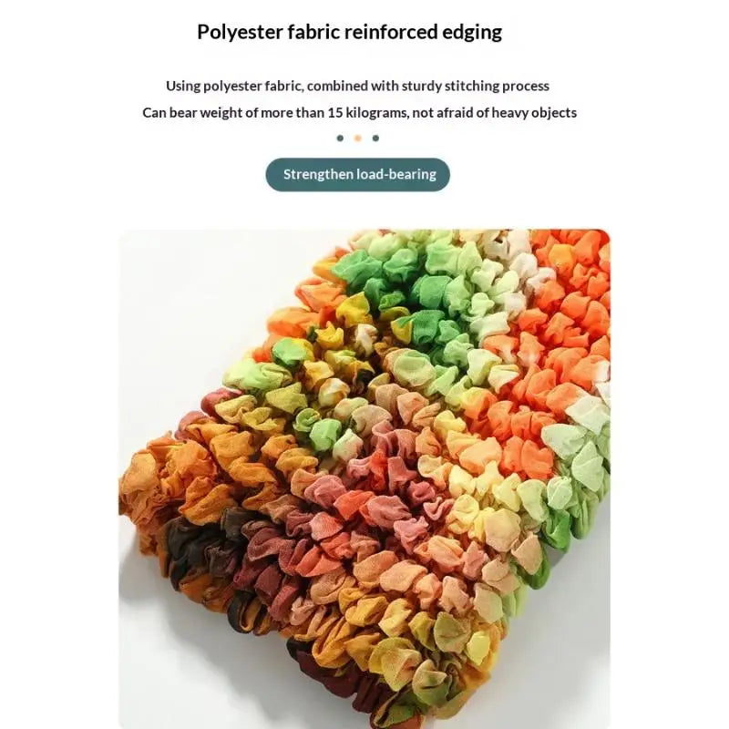 Flower Expansion Fold Pleated Flexible Stretch Mini Shopping Bag Large Capacity Bubble Elastic Portable Handbag Storage Bag Oasis Select