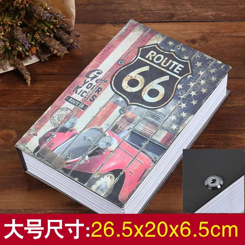 Simulation Book Coin Bank Paper Money Password Box Children Safe Book Storage Box Desktop Storage Box Oasis Select key 7