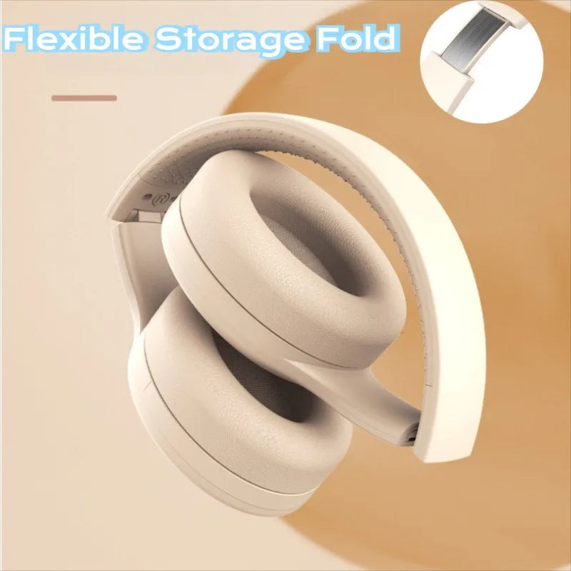 Bluetooth 5.3 Headphones 3.5mm Wired Headsets Over Ear Gaming Earphones Foldable Wireless Earphones with Mic TF/AUX Music Play Oasis Select