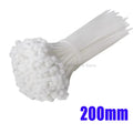100Pcs Nylon Cable Ties Adjustable Self-locking Ties Straps Uv Resistant Plastic Wire Ties for Home Office Cord Management Oasis Select White-2.5x200mm 200pcs