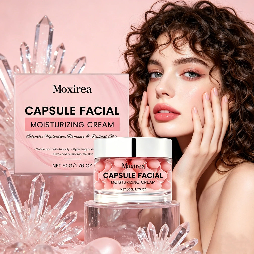 Pink Capsule Moisturizing Cream Hydration Nourish Brighten Complexion