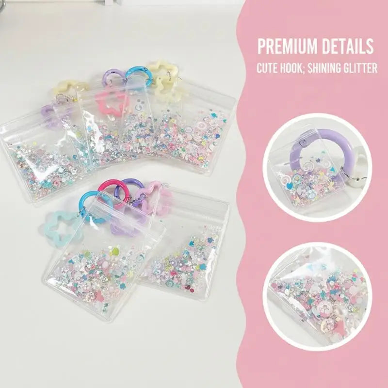Mini Cartoon Bag Charm Pendant – Glitter Keychain Ornament Bag Charm Keychain Oasis Select