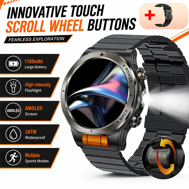 ZODVBOZ KT91 Smart Watch – AMOLED, 1100mAh, 3ATM Waterproof