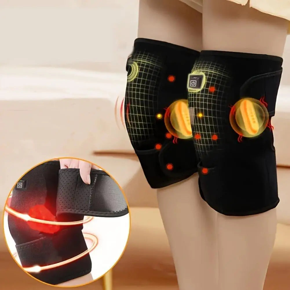 Heated Knee Brace, Cordless Knee Heating Pad for Arthritis, 3 Temperature Modes Knee Warmer Knee Wrap for Men Women (Single) Oasis Select