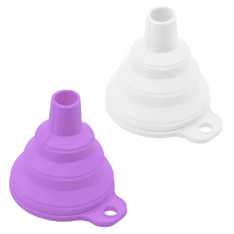 1/2pcs Foldable Funnel Silicone Foldable Portable Funnel For Fuel Funnel Beer Oil Kitchen Accessories Tools Free Delivery Oasis Select Mix-2pcs-small 1