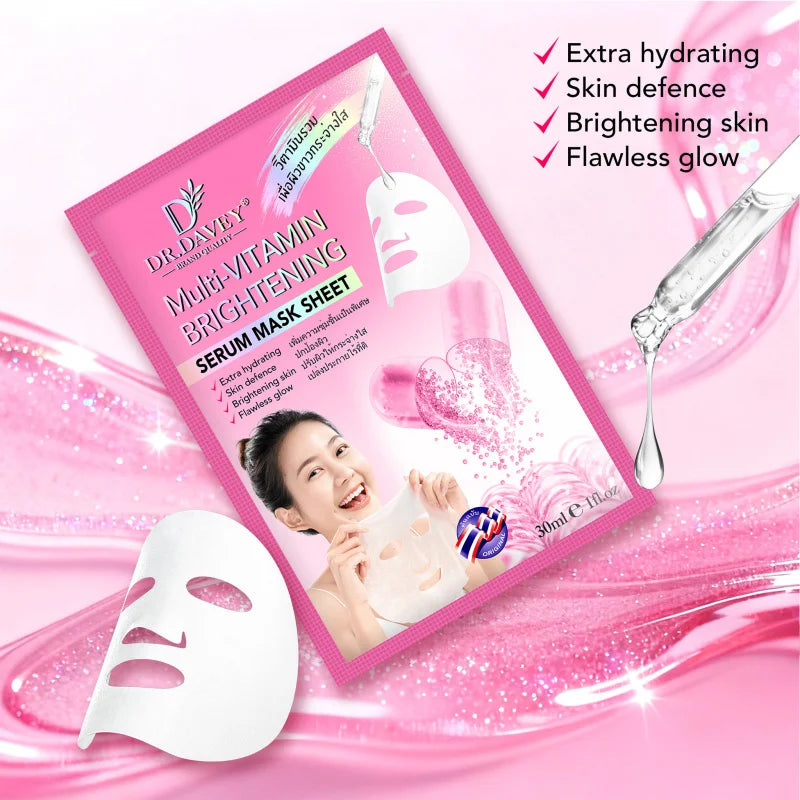 DR.DAVEY Multi-Vitamin Brightening Face Mask 10pc – Daily