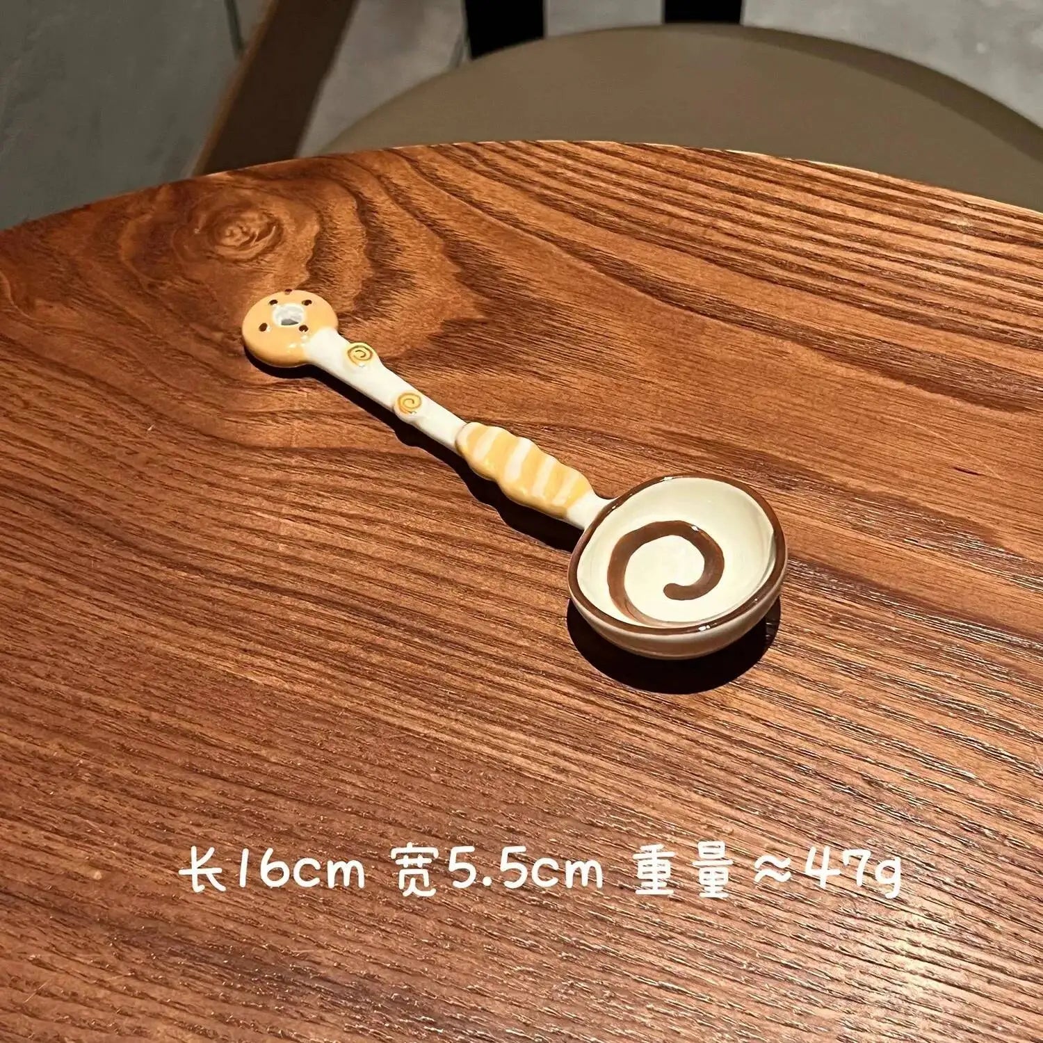 Cute Ceramic Bread-shaped Spoon, Aesthetically Pleasing Dessert Spoon, Adorable Spoon Kitchen Tablewear Oasis Select A01-cookie Scoop