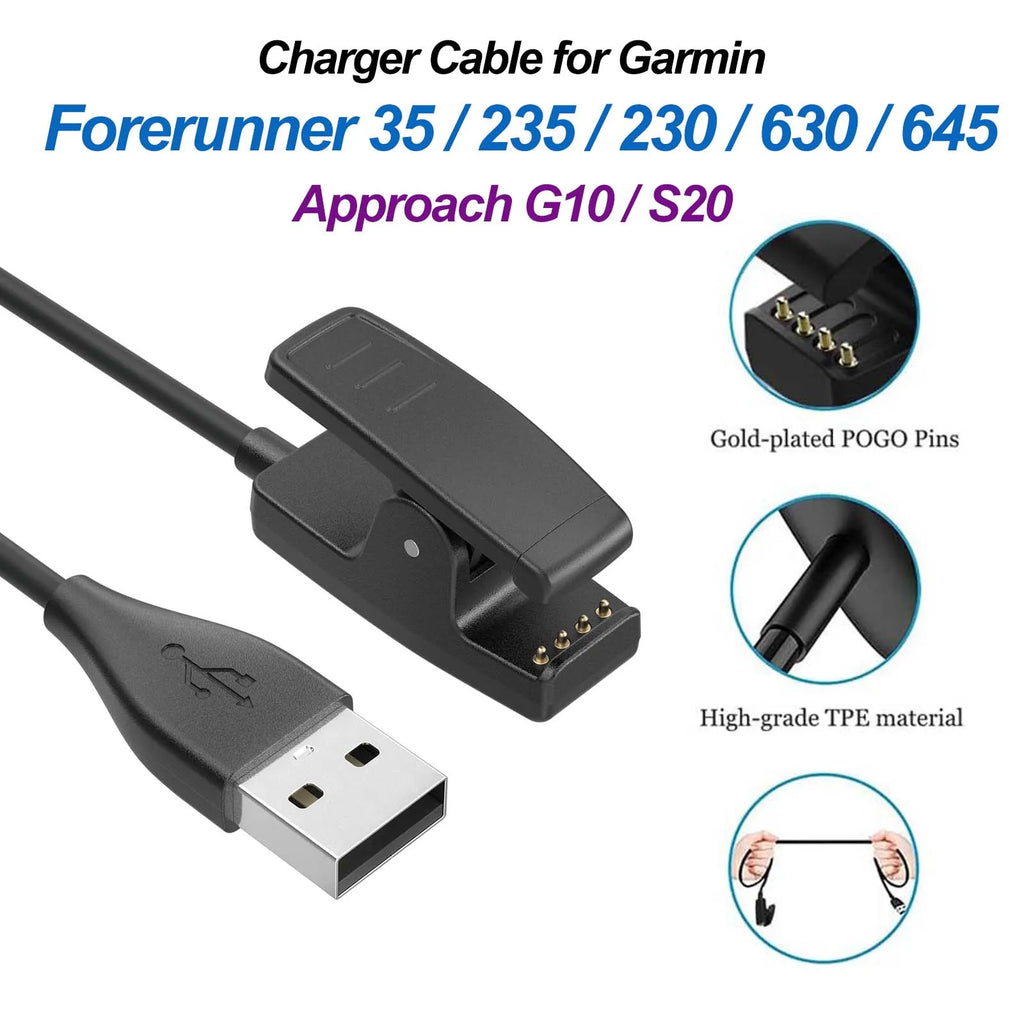 USB Charger Cable for Garmin Forerunner Lily 2 Vivomove Smartwatch Charging Cable Oasis Select