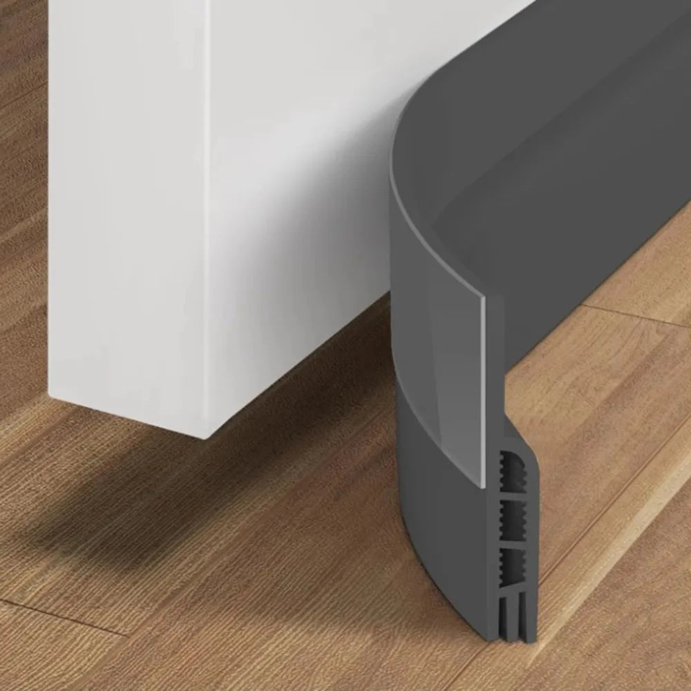 Self Adhesive Door Bottom Seal Strip Winter-Proof Dust-Proof Door Weather Stripping Strong Adhesive Noise Stopper Oasis Select Grey