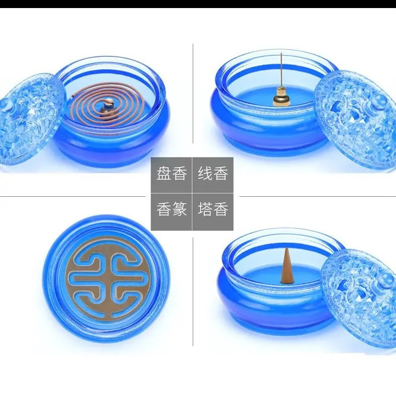Ancient glass household aromatherapy furnace indoor tea ceremony incense for Buddhist Zen meaning glass incense seal furnace Oasis Select